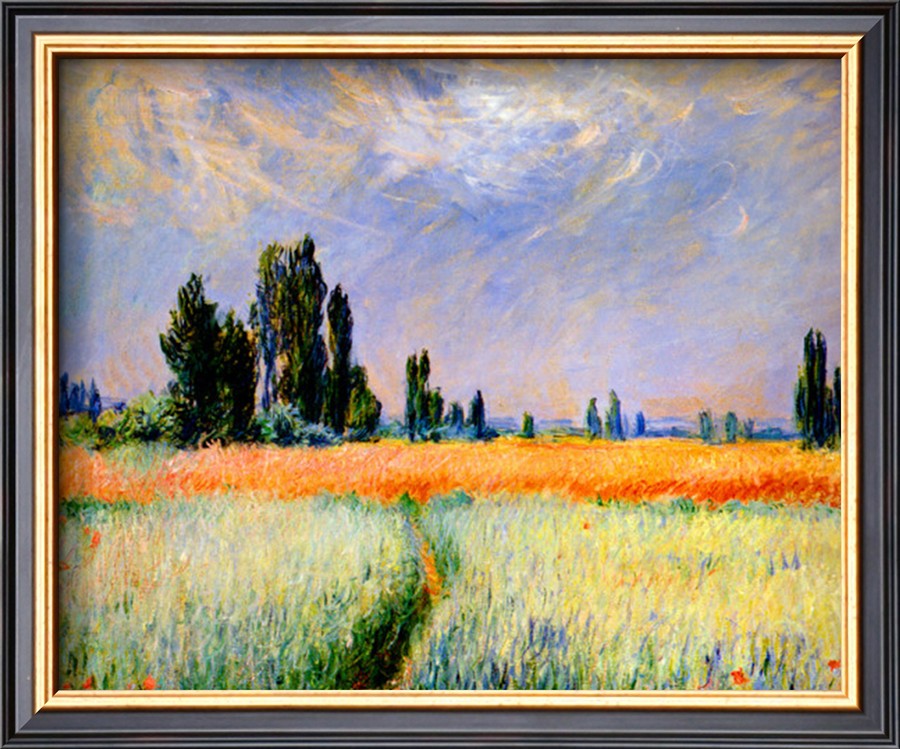 Distant Poplars - Claude Monet Paintings